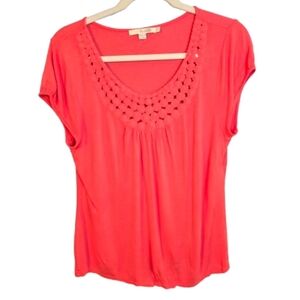 Boden Embellished Yoke Short Sleeved Blouse